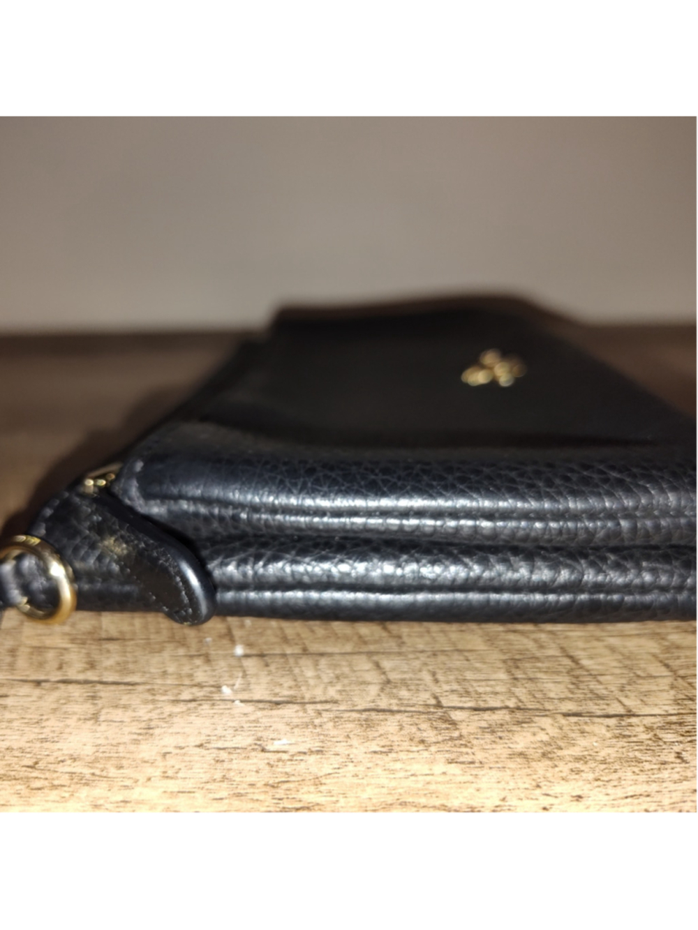Women's Coach Black Leather Double Zip Wallet One Size - Picture 6 of 8